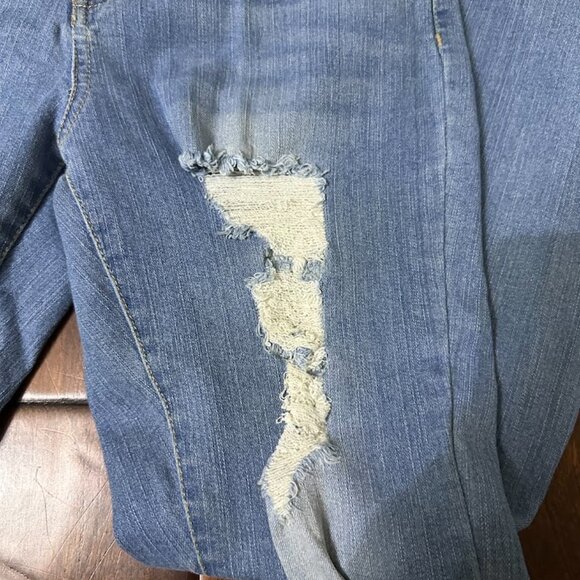 Distressed Skinny Boyfriend Jeans for Women Casual High Waist Stretch Jeans - Picture 5 of 8